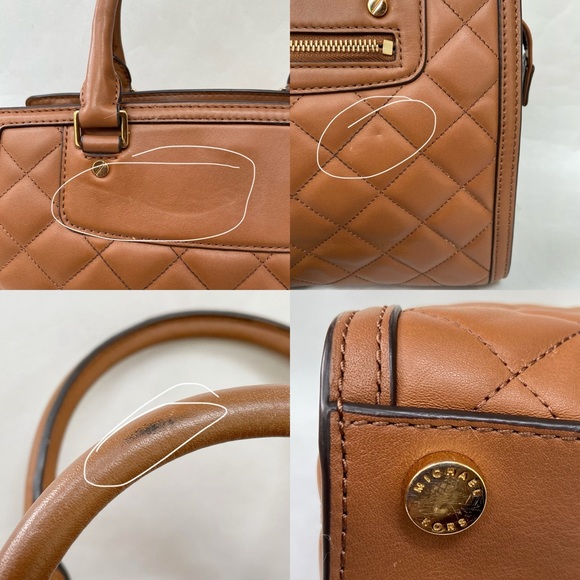 MICHAEL Michael Kors Selma Quilted Leather Large Satchel in Walnut - Picture 14 of 14